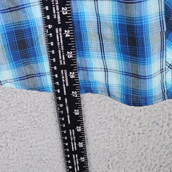 Cumberland Outfitters Western Shirt Womens 1X Plus Multi Plaid Cowboy Pearl Snap - Picture 3 of 8